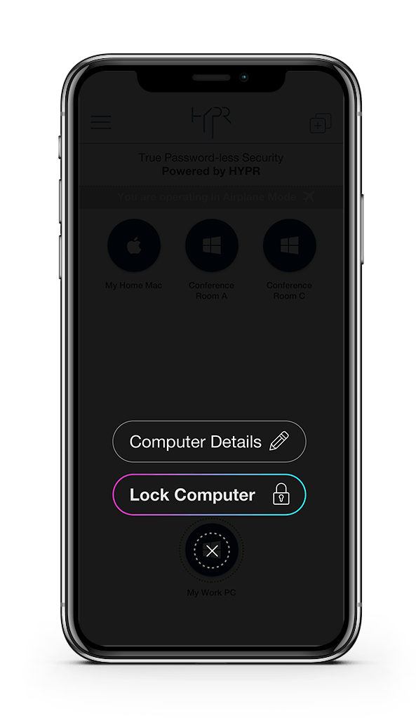 Passwordless Remote Lock screen